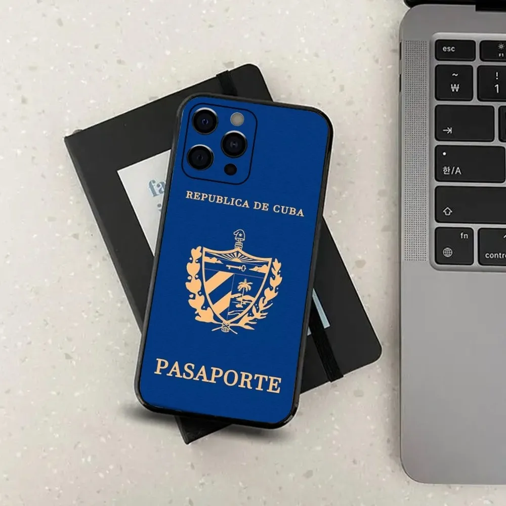 Чехол для телефона Passport Country Apple iPhone 15 14 13 12 11 Pro X XS Max XR Plus Mini Soft Black Cover