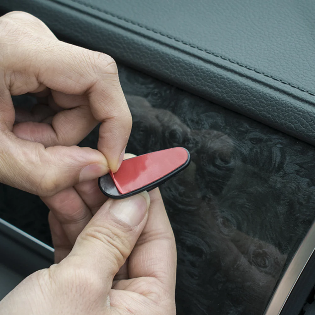 

Car Vehicle Back Headrest Hanger Holder, 8Pcs Small Car Hooks Self- Adhesive Hooks Instrument Desk Car Hanger Hooks Black