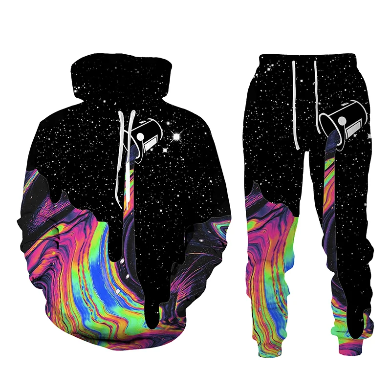 

Starry Sky Cup 3d Printed Hoodie Pants Set Autumn Winter Casual Sweashirts Women Men Tracksuit Set Fashion Men's Clothing Suit