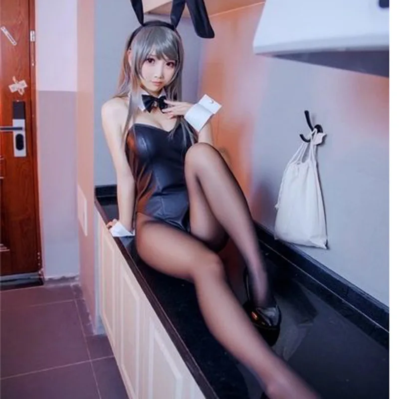 

cos Fate my king black cosplay anime costume female Bunny girl senior sister Sakurajima mai bunny girl cosplay costume