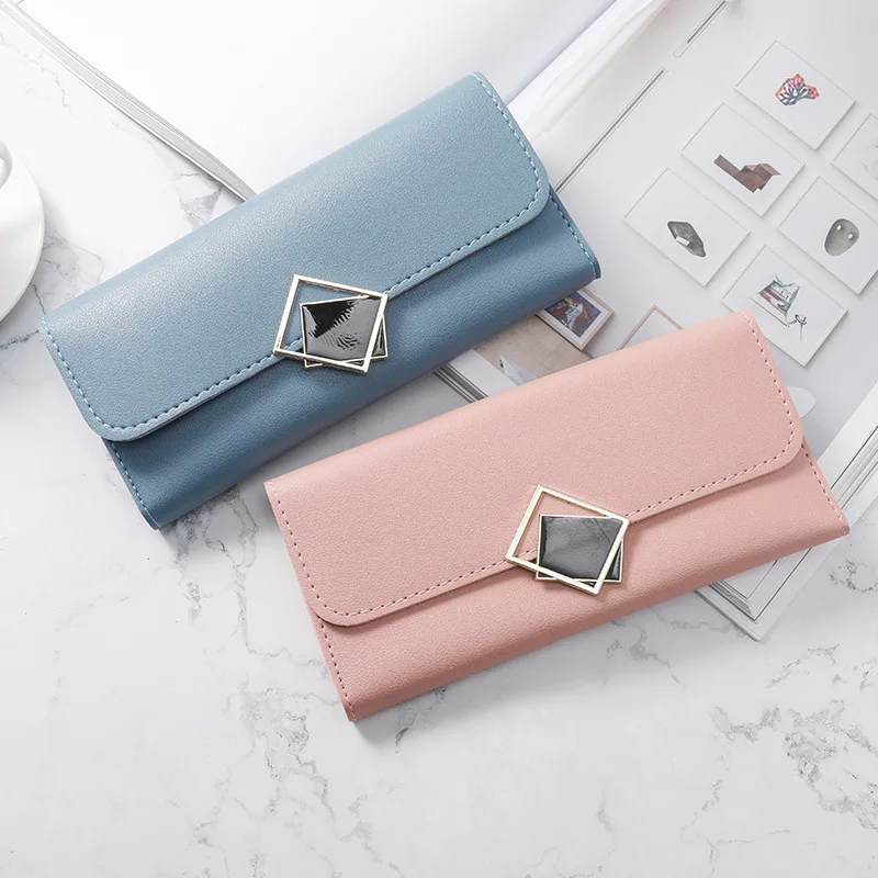 

2022 PU Fashionable New Women's Long Wallets Clutch Bags Ladies Long Card Bag Coin Purse Personalized Birthday Gifts