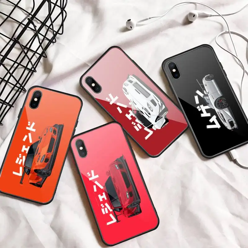 

Sports car cool Phone Case Tempered glass For iphone 11 12 13 PRO MAX mini 6 7 8 plus X XS XR