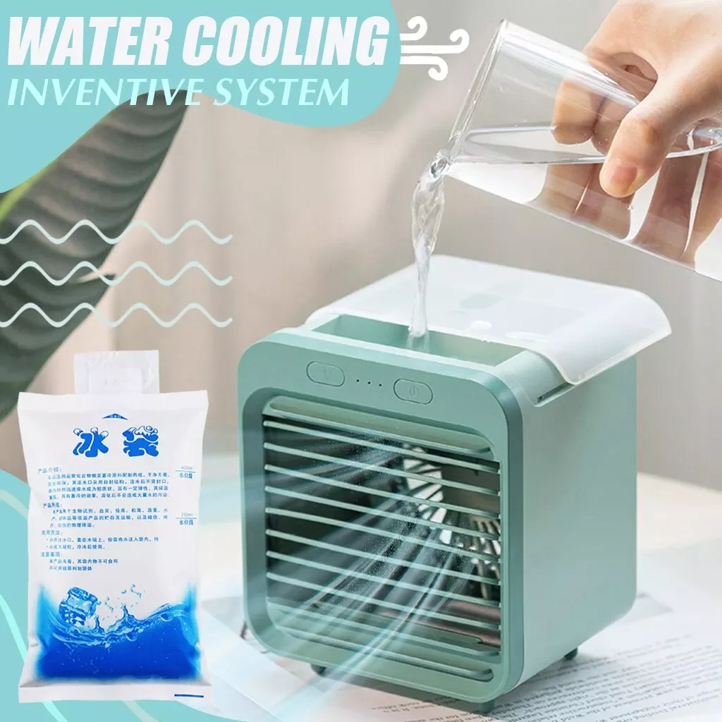 

NEW2023 Mini Air Cooler Portable Air Conditioner Home Air Conditioning Humidifier Purifier Usb Desktop Ventilador Увлажни