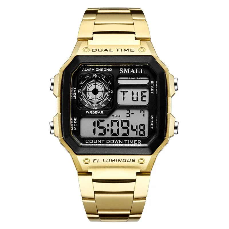 

Smael Simple Watches Men Classic Waterproof Watches Stainless Steel Alloy Sl 1818 Wristwatch Relogio Masculino Erkek Kol Saati