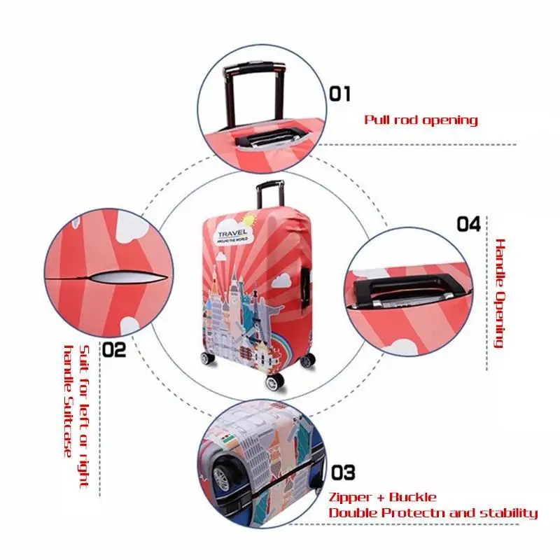 18-22inch Thicken Wear Suitcase Cover High Elastic Luggage Protective Sleeve Travel Trolley Luggage Dust Luggage Sheath Supplies