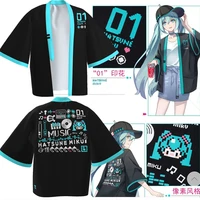 2022 anime vocaloid miku coat womens kimono cardigan haori yukata clothing loose t shirt summer men cosplay costume
