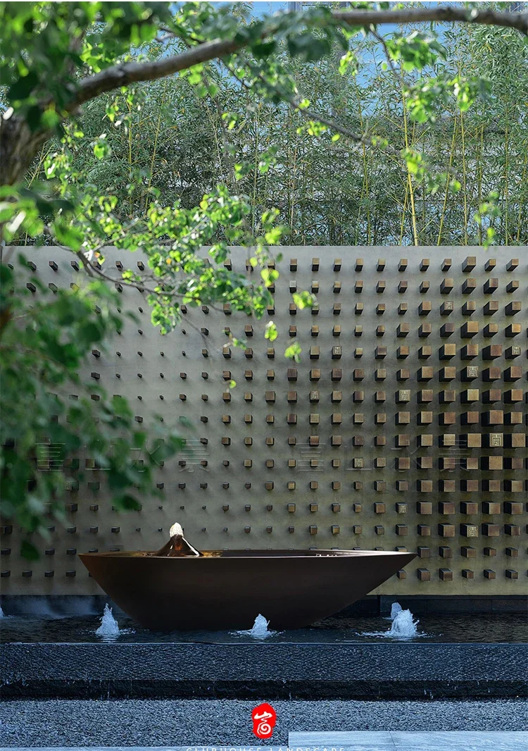 ZK креативный современный простой внутренний и наружный двор от пола до потолка