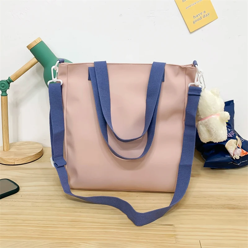 Est Patchwork Kawaii School Backpack Women Shoulders Top-handled Handbag Patchwork Letters Transparent PVC Bolsa Mochila Bags