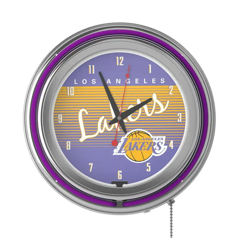 

Angeles Lakers Hardwood Classics Chrome Neon Clock