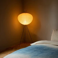 Japanese Style Tripod Floor Lamp Creative Design Living Room Bedroom Rice Paper Standing Lights Home Hotel Art Deco Lighting