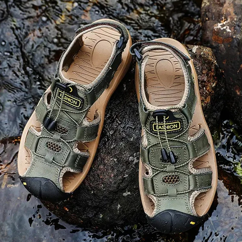 Summer Mens sandals Anti-skiding Outdoor Trekking Sandals Platform Bottom Sports Shoes Big Size 38-48