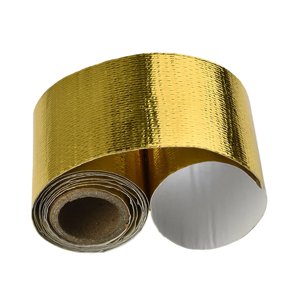 

Gold Fiberglass Car Motorcycle Exhaust Wrap Pipe Header Heat Insulation Roll Tape Turbo Heat Exhaust Thermal Wrap Tape