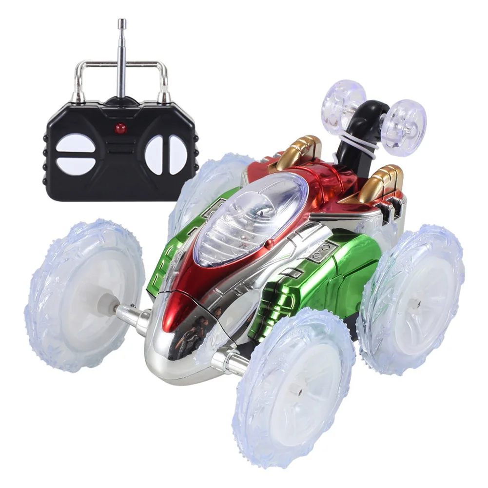 

1 шт. трюковая светодиодная подсветка автомобиль игрушка с дистанционным управлением Рождественский подарок вращение на 360 градусов для детей