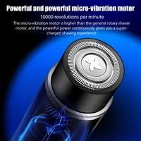 mens portable electric razor mini electric shaver small washable beard trimmer outbound travel usb rechargeable razor