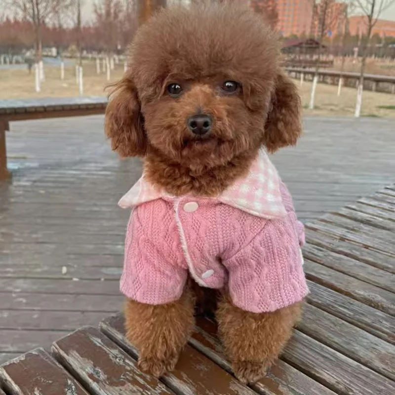 

Одежда для собак, осенне-зимние модели, шерстяное хлопковое пальто, теплая для кошек, маленьких и средних питомцев, бульдог, чихуахуа, куртка...