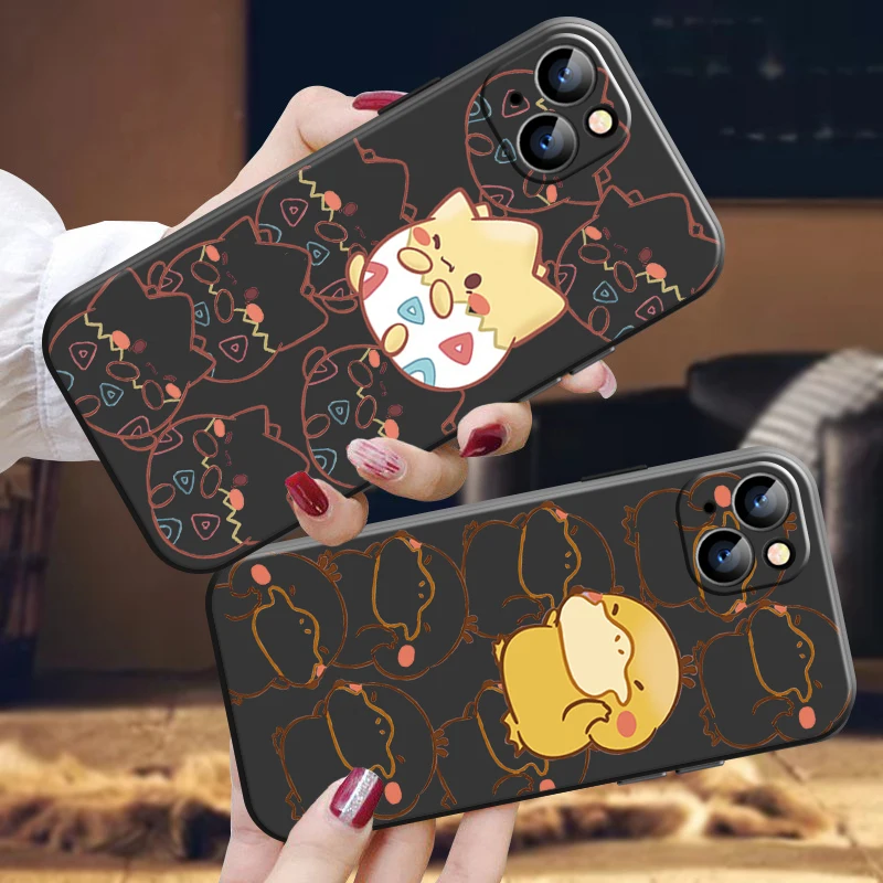 

Japan Pokemon Pikachu Phone Case For Apple iPhone 13 12 11 Pro 12 13 Mini X XR XS Max SE 6 6s 7 8 Plus Silicone Cover Back
