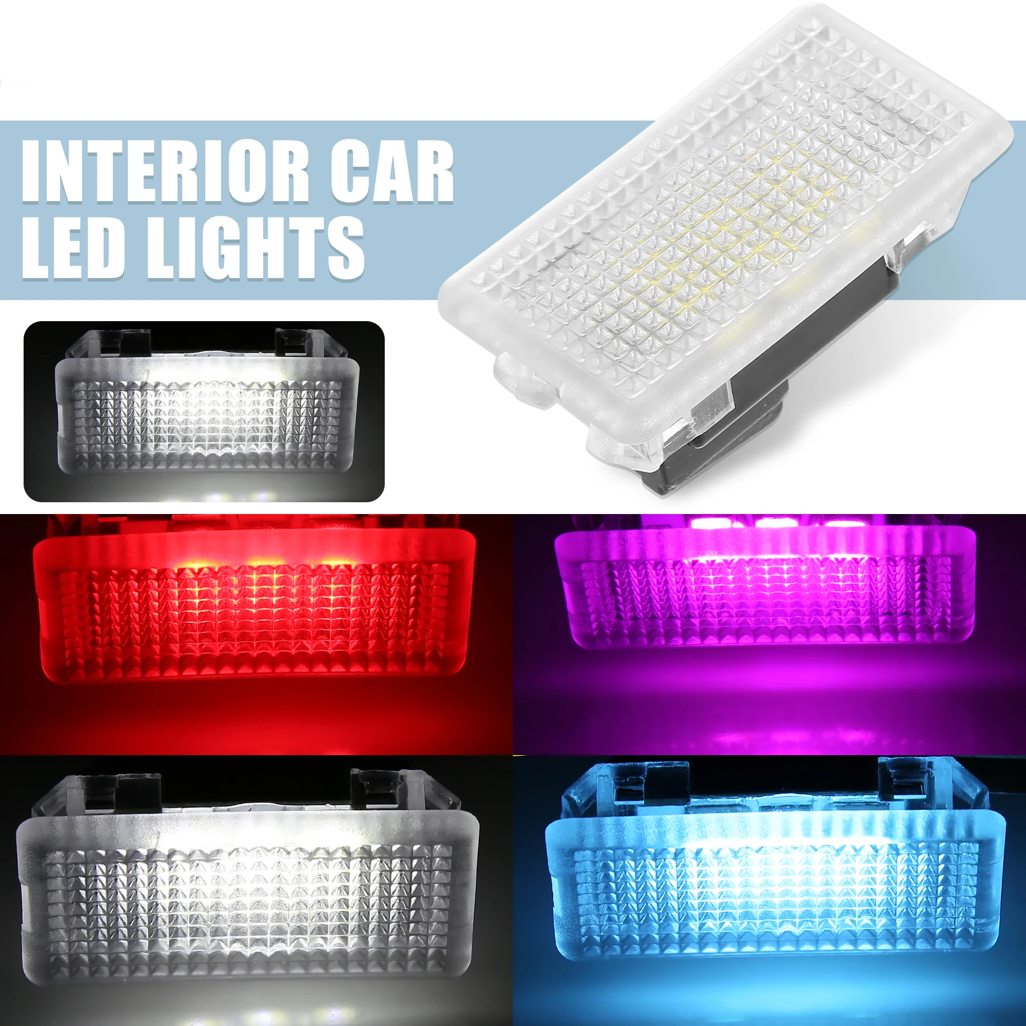 X Autohaux Interior Car LED Lights for Tesla Model 3/Y/S/X Footwell Door Puddle Light Trunk Inside Under Accessories |