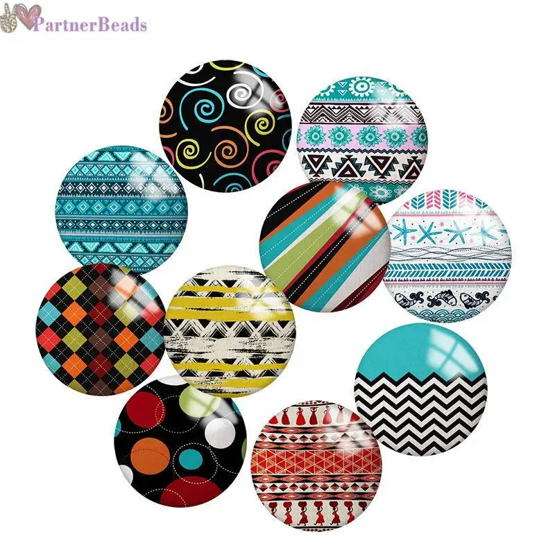 

Bohemia Round Photo Glass Cabochon Demo Flat Back Making Findings 20mm Snap Button N0511