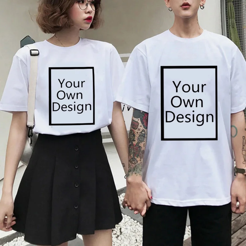 

Хлопковая черно-белая футболка с принтом на заказ, мужская и женская футболка в стиле Харадзюку, самодельная футболка с фото или логотипом, модные топы на заказ