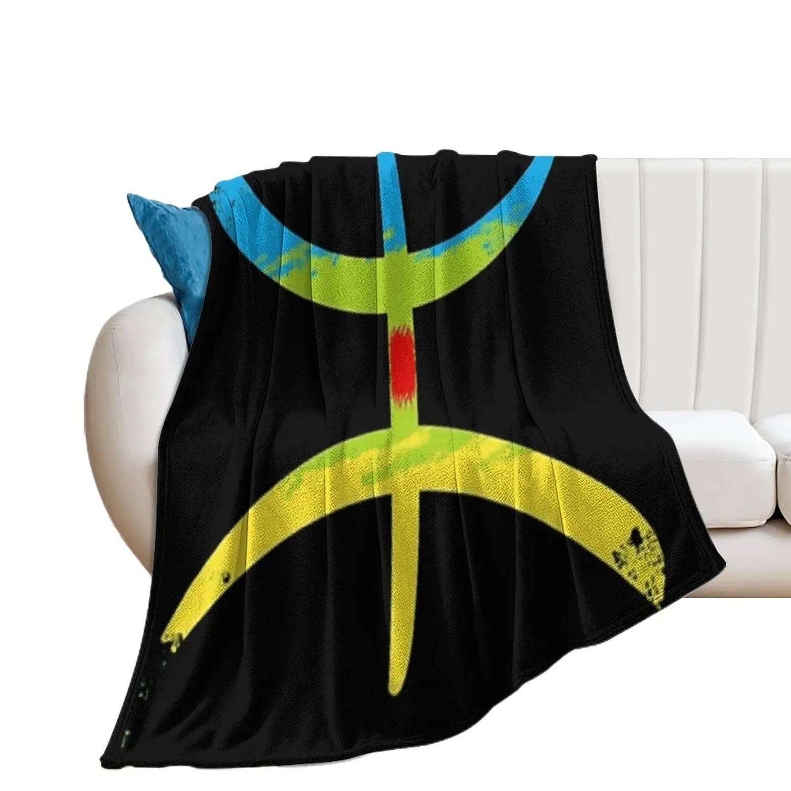 

Berber Flag - Amazigh Flag - YAZ Woolen Blanket Sports Activities Funny Graphic Bath Towels Durable Resist Shrinkage