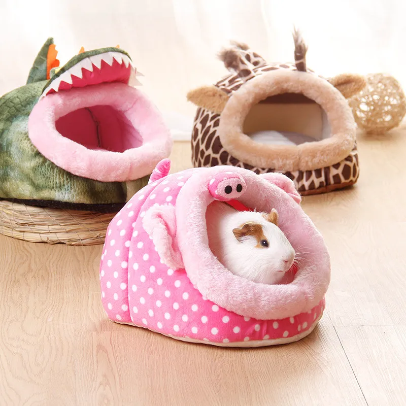 

Small-Animal-Supplies Cartoon Shape Soft Warm Small Pet House Guinea Pig Hamster Hedgehog Squirrel Nest Kawaii Bed