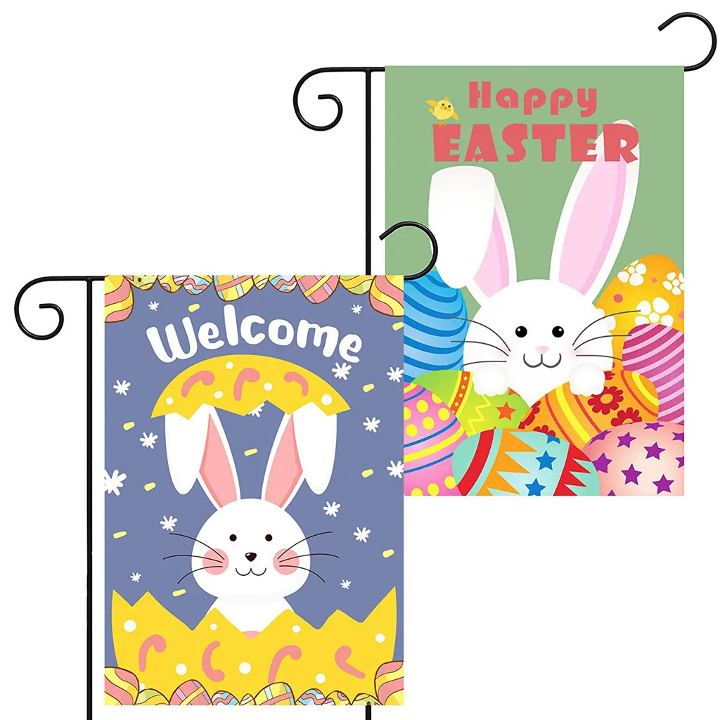 

Flag Accessories Rotating 1-1.5 Garden 12.5 Happy x 2Pcs 18inch Garden Flag Yard Decorations Flower Christmas Banner for Mantle