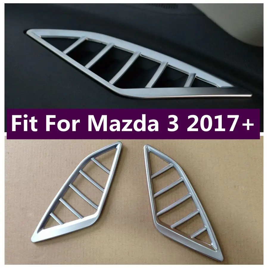 

Matte Dashboard Front Air Conditioning Outlet Vent Frame Cover Trim Fit For Mazda 3 2017 2018 Interior Accessories
