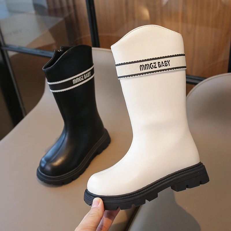 Женские кожаные ботинки на плоской подошве с высоким верхом и нескользящей