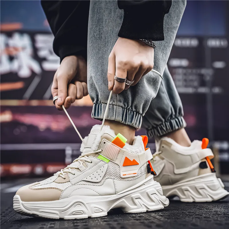 Лидер продаж зимняя мужская обувь хлопковые мужские уличные кроссовки