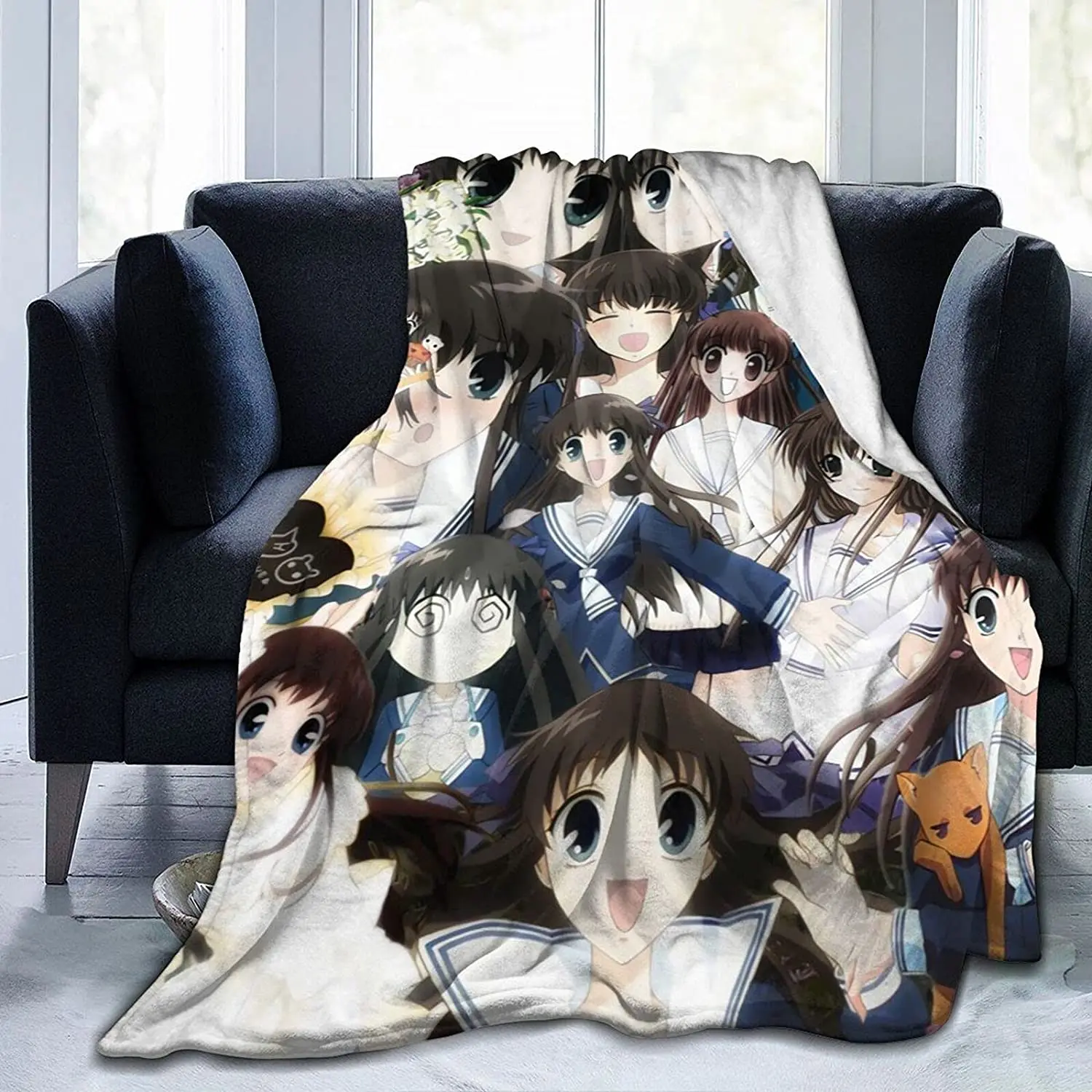 

Tohru Honda Fluffy Soft and Comfortable Blanket, Anime Warm Embrace of Sympathy