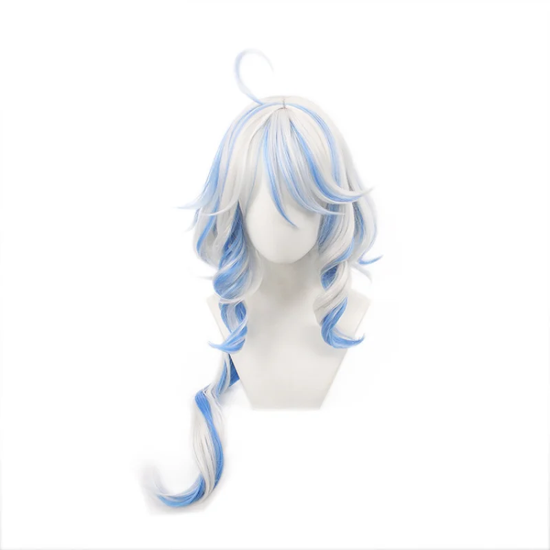 

Focalors Cosplay Wig Game Genshin Impact Fontaine God of Justice Heat Resistant Synthetic Women Blue Cosplay Wig