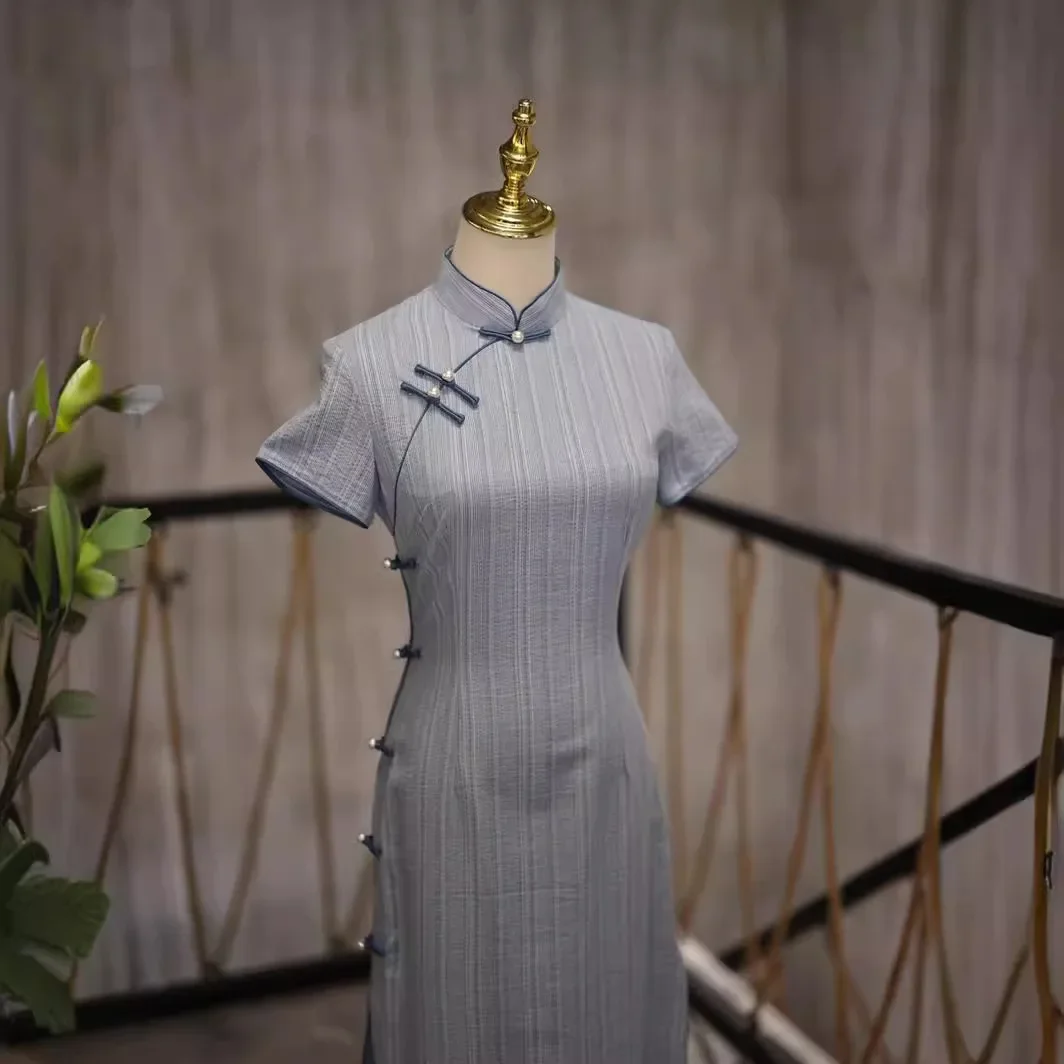 Новинка весна-лето 2024 китайское платье супер элегантное винтажное Повседневное