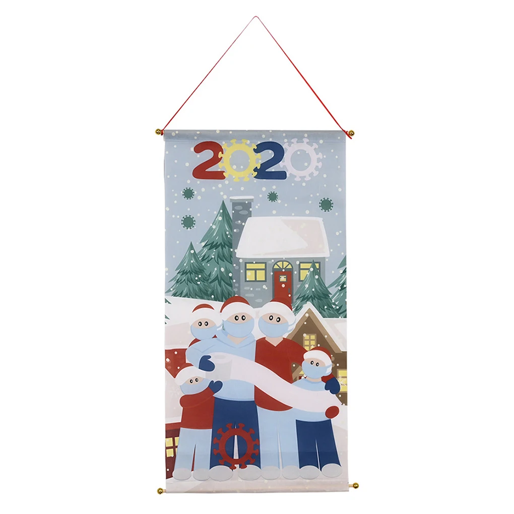 

1 шт., новогодний подвесной флаг