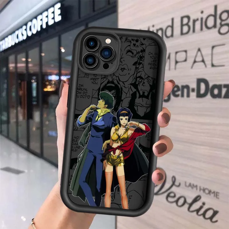 Фото Популярный чехол в стиле аниме «Ковбой Бибоп» для Apple iPhone 17, 16, 15, 14, 13, 12, 11 Plus Pro Max, чехол для телефона с лестницей для глаз №3