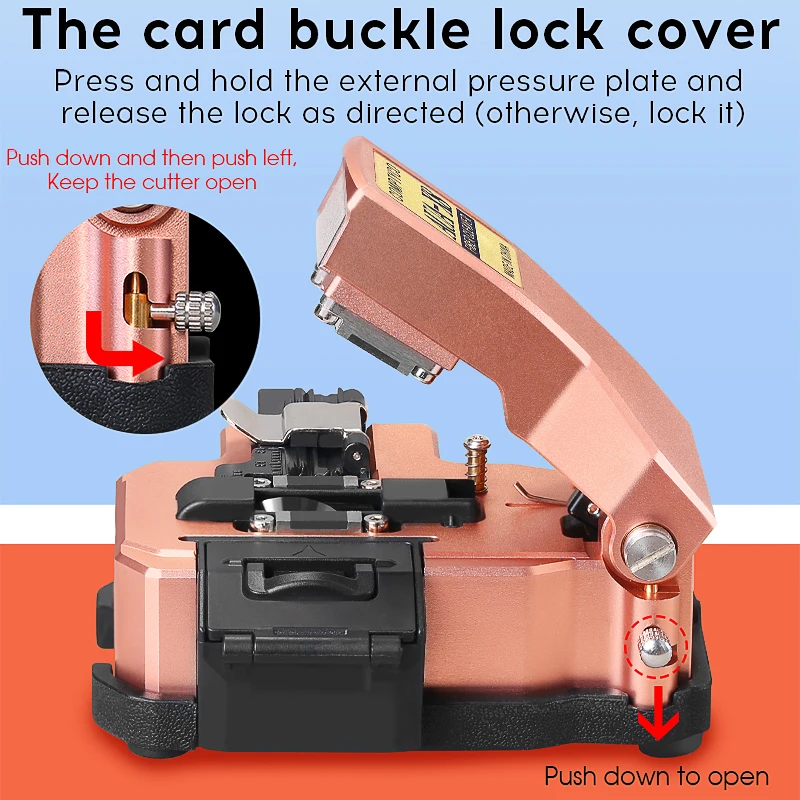 AUA-X8 One Step Optical Fiber Cleaver Automatic three-in-one Fiber Cleaver Cable Cutting FTTT Fiber Optic Knife Tools