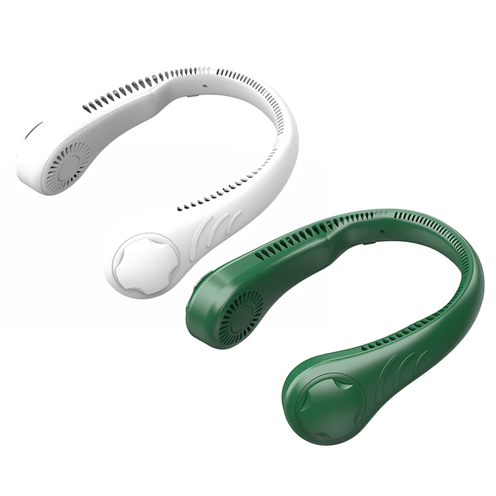 

2000 мАч перезаряжаемый вентилятор, летний портативный воздушный охлаждающий подвесной шейный вентилятор без листьев, ленивые уличные спорт...