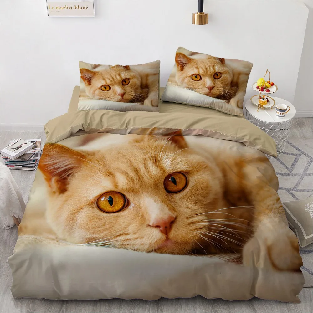 

Animals Bedding Set Lovely Pets Printing Duvet Cover Home Decor Comforter S Single Queen King Size Dropshipping