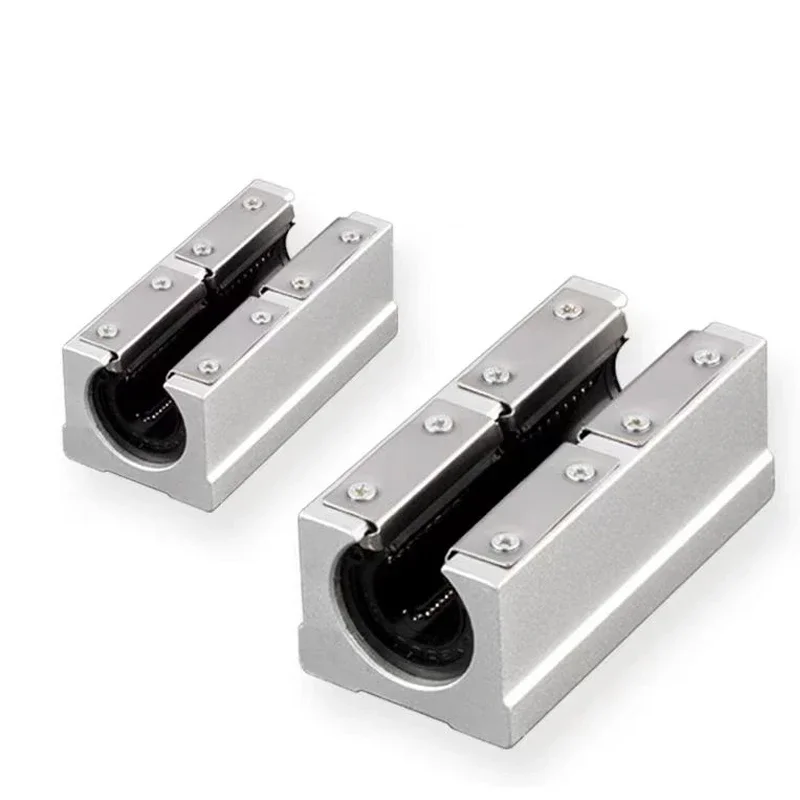 Фото 2 шт./лот SBR10LUU SBR12LUU SBR16LUU SBR20LUU SBR25LUU линейный блок шарикоподшипников открытого типа фрезерный станок с ЧПУ SBR линейная направляющая №2