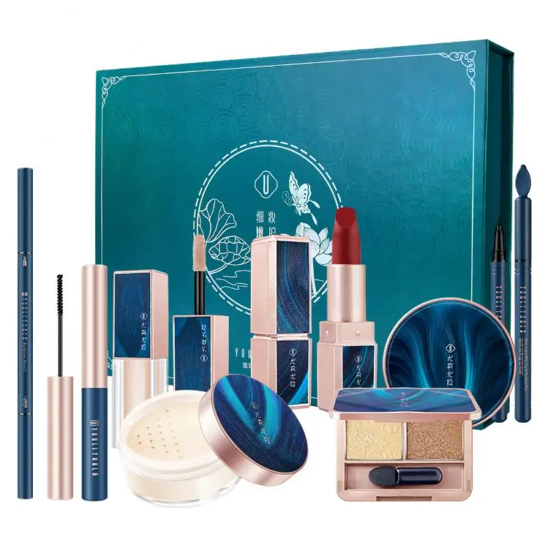 

Cosmetic Whole Set with Air Cushion BB Cream Setting Powder 1 Ml Concealer 3.5 G Eye Shadow Eye Mascara Brow Pencil Eyeliner