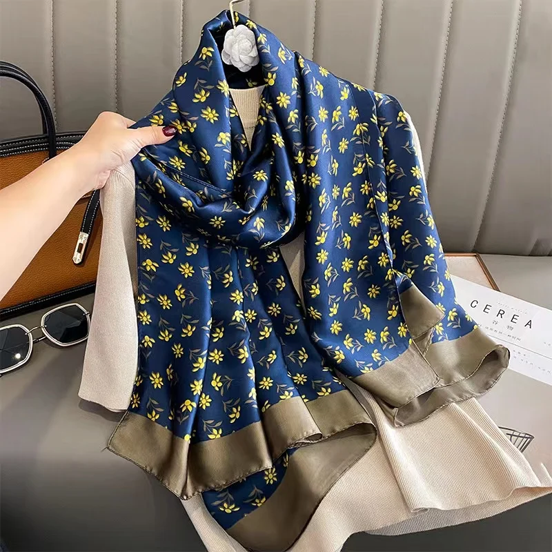 

180*90cm New Style Women Fashion Silk Muffler Lady Lovely foulard Scarves Autumn Winter shawl beach wraps hijab bandanna pareo