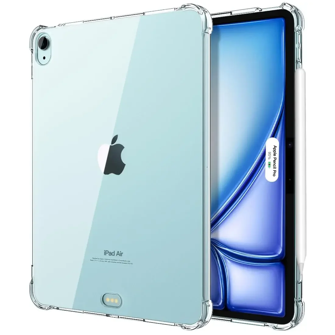 Для iPad Air 11 дюймов M2 2024 тонкий прозрачный защитный чехол из ТПУ для 6/5/4-го