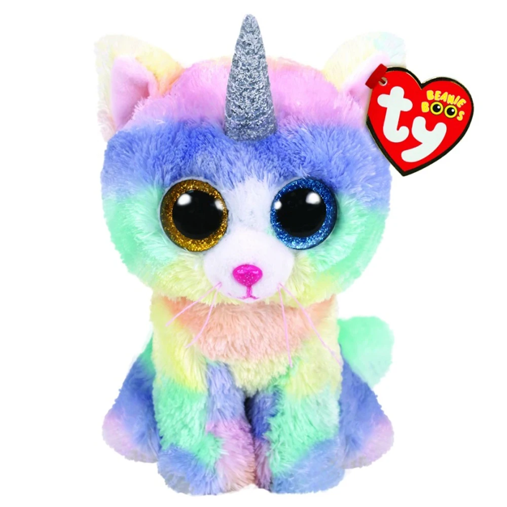 Ty Beanie Boos Хизер Рог Единорог Кошка Плюшевые Животные Плюшевые ...