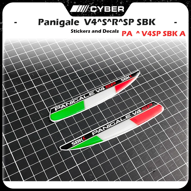 Фото V4R SBK для Ducati Supersport Panigale V4 V4S V4R SBK 2018-2022 Итальянские трехцветные флаги для крыльев 3D наклейка на борт крыльев №3