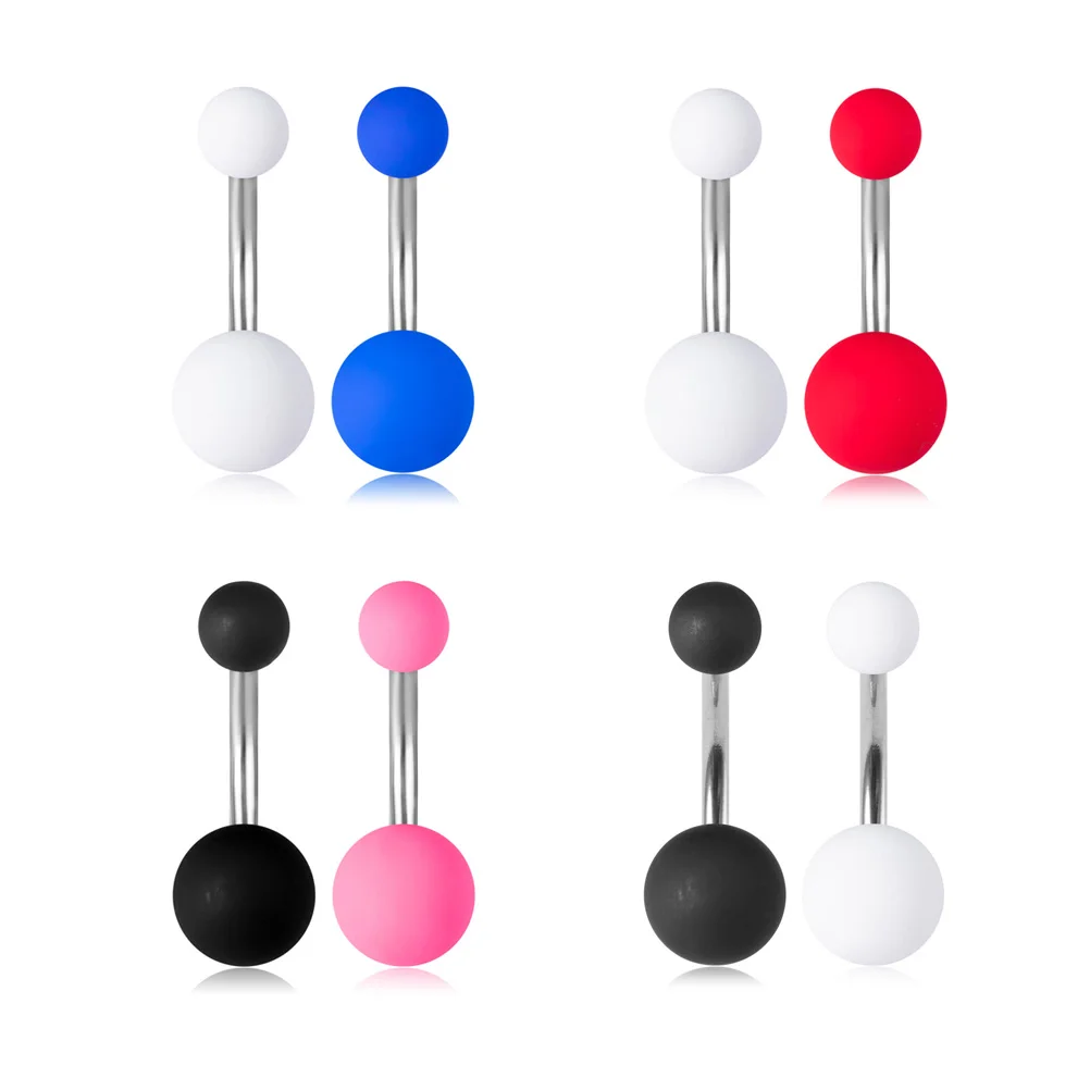 Акриловые пупки для пирсинга живота, 14 г