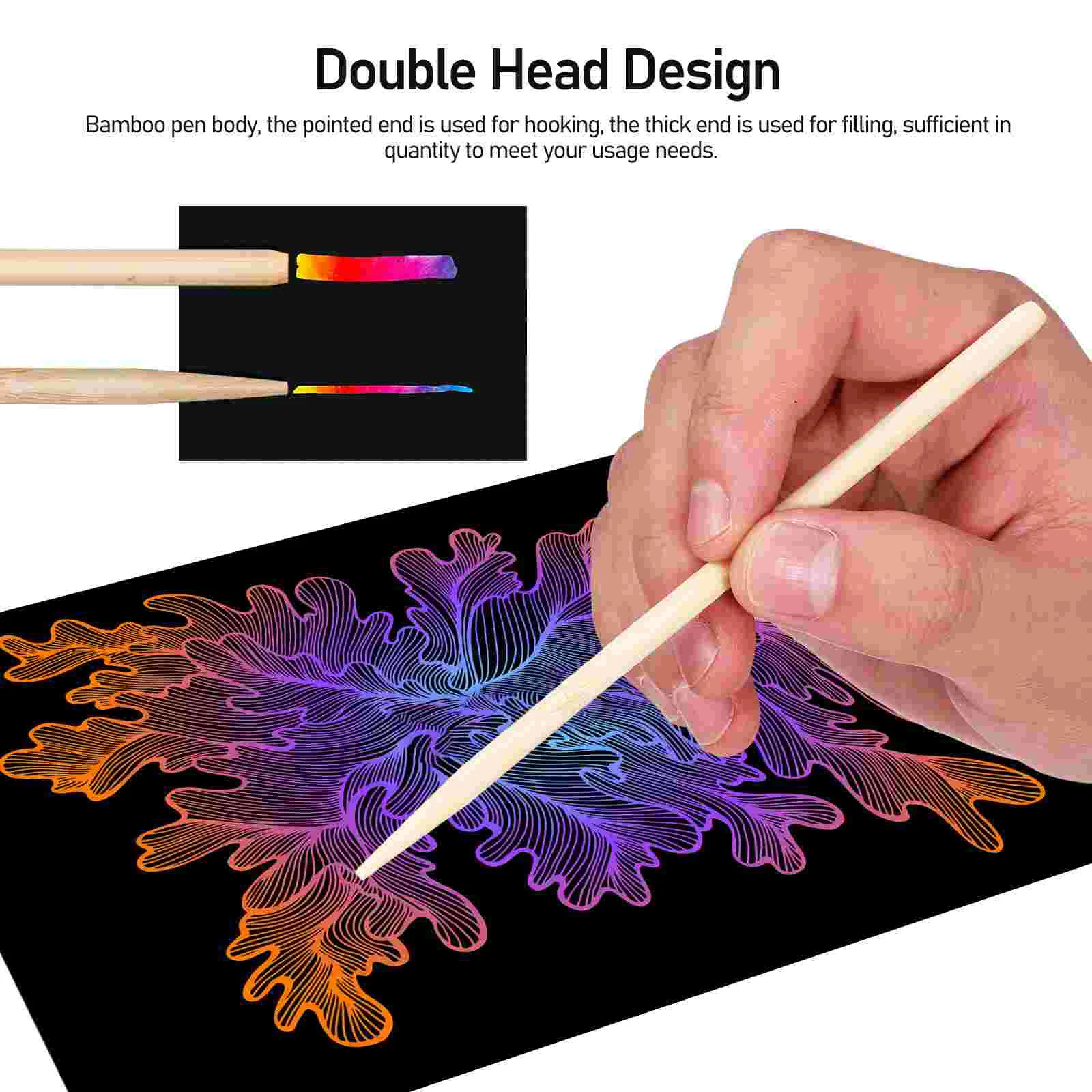 150 шт. инструменты для царапин универсальная бамбуковая ручка скребков стилус