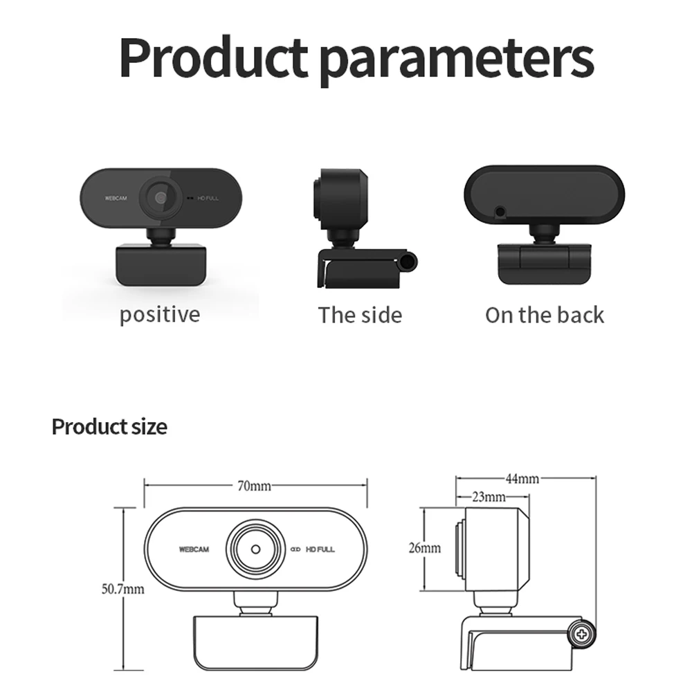 

Webcam 1080P Full HD Web Camera With Microphone USB Plug Web Cam For PC Computer Mac Laptop Desktop YouTube Skype Mini Camera