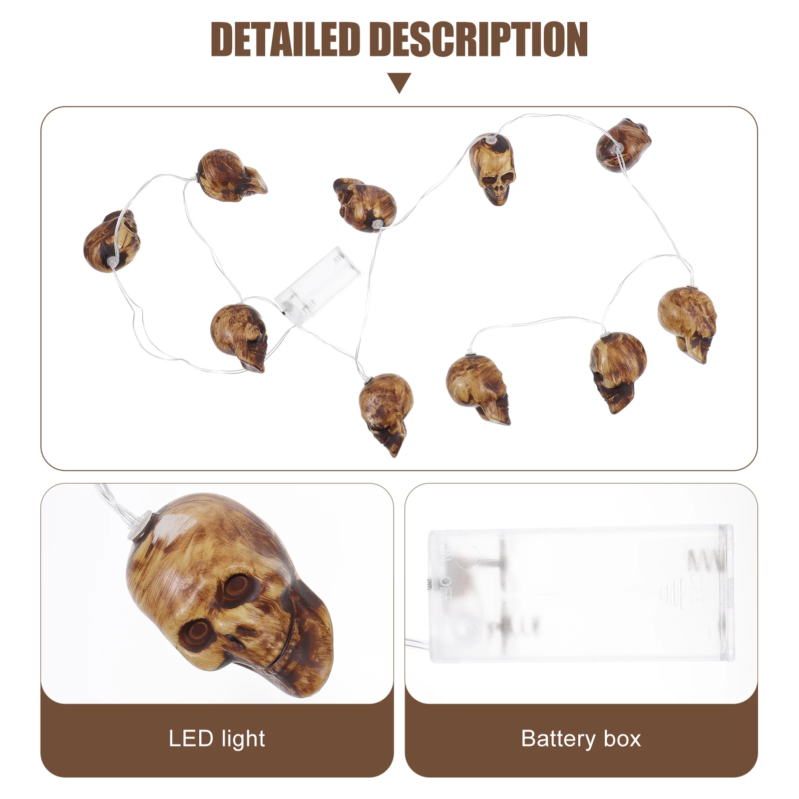 Уникальные гирлянды с черепом светодиодные ночные украшения для дома