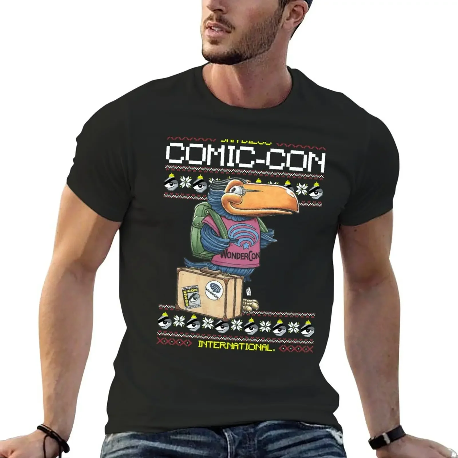 Футболка Comic Con 2023 футболки с рисунком Сан-Диего быстросохнущие рэпера аниме