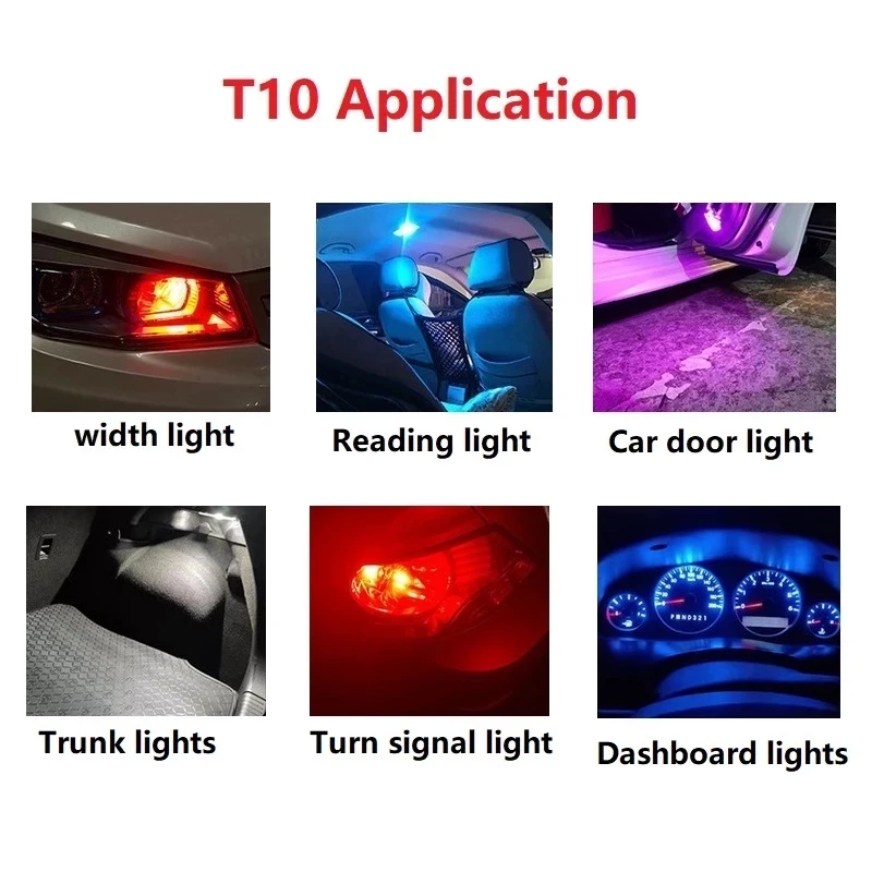 10 шт. W5W Led T10 Автомобильный свет COB стекло 6000K белый автомобильный номерной знак лампа купол чтения DRL лампа Стиль 12 В аксессуары (art.: 3920bc6cf5595) - 3920bc6cf5595