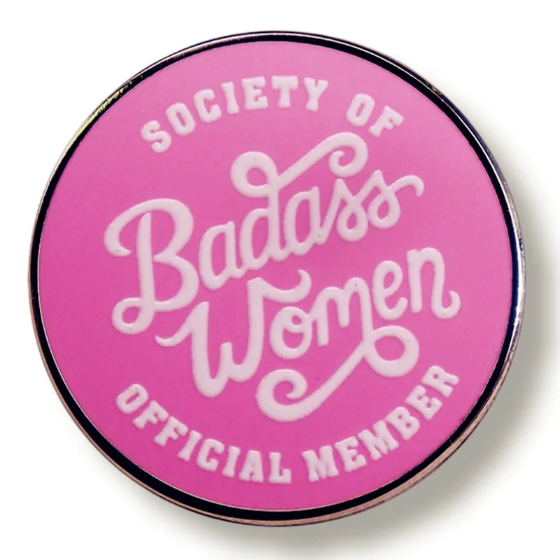 

Society of Badass Women Official Member Pin Enamel Brooch Metal Badges Lapel Pins Brooches for Backpacks Jewelry Accessories
